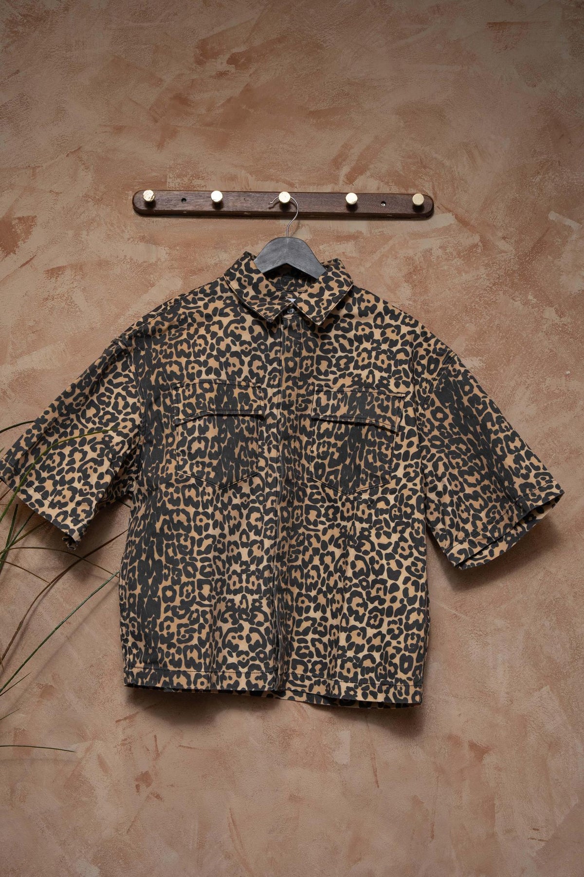 LEOPARD BOXY WORK SHIRT
