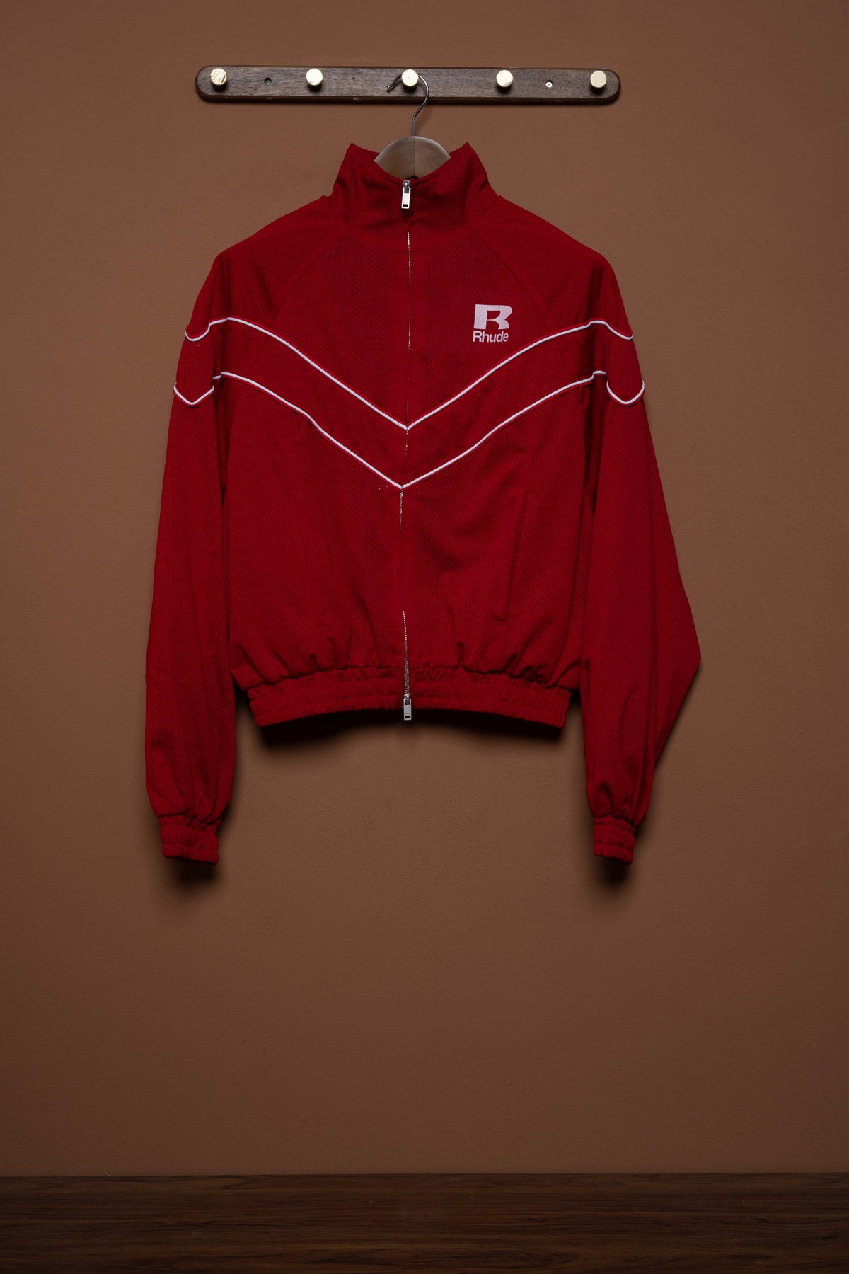 RHUDE MESH PIPING RAGLAN TRACK JACKET