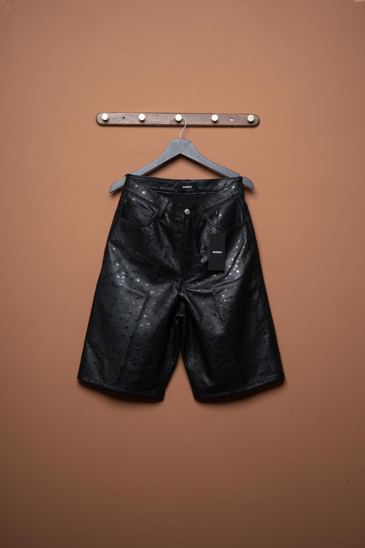 Leather Star Baggy Carpenter Shorts