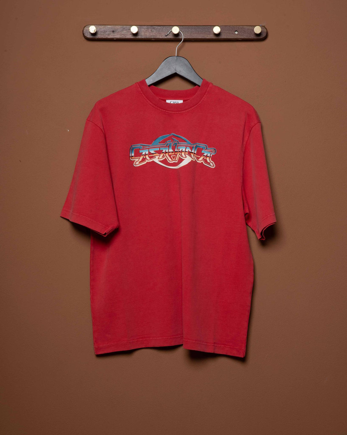 CHROME TEXT PRINTED OVERSIZED T-SHIRT
