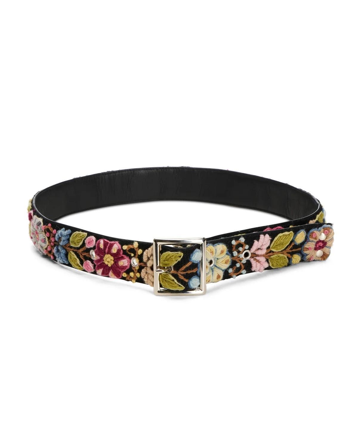 CROCHET FLORAL BELT
