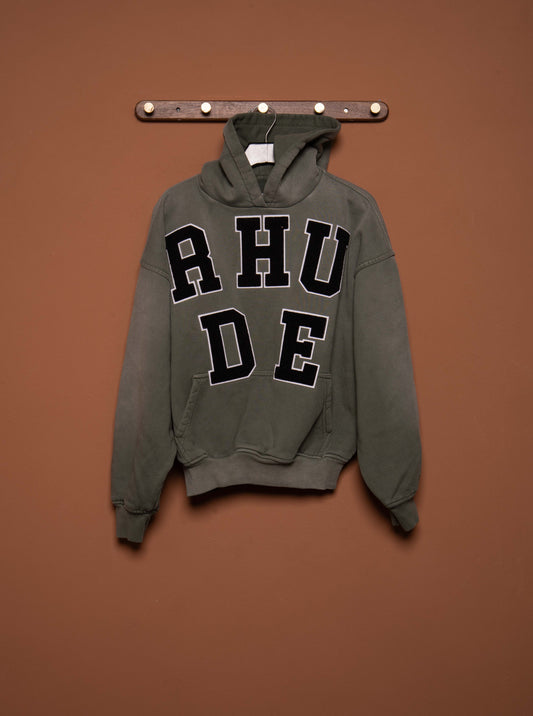 RHUDE CHENILLE PATCH LOGO HOODIE